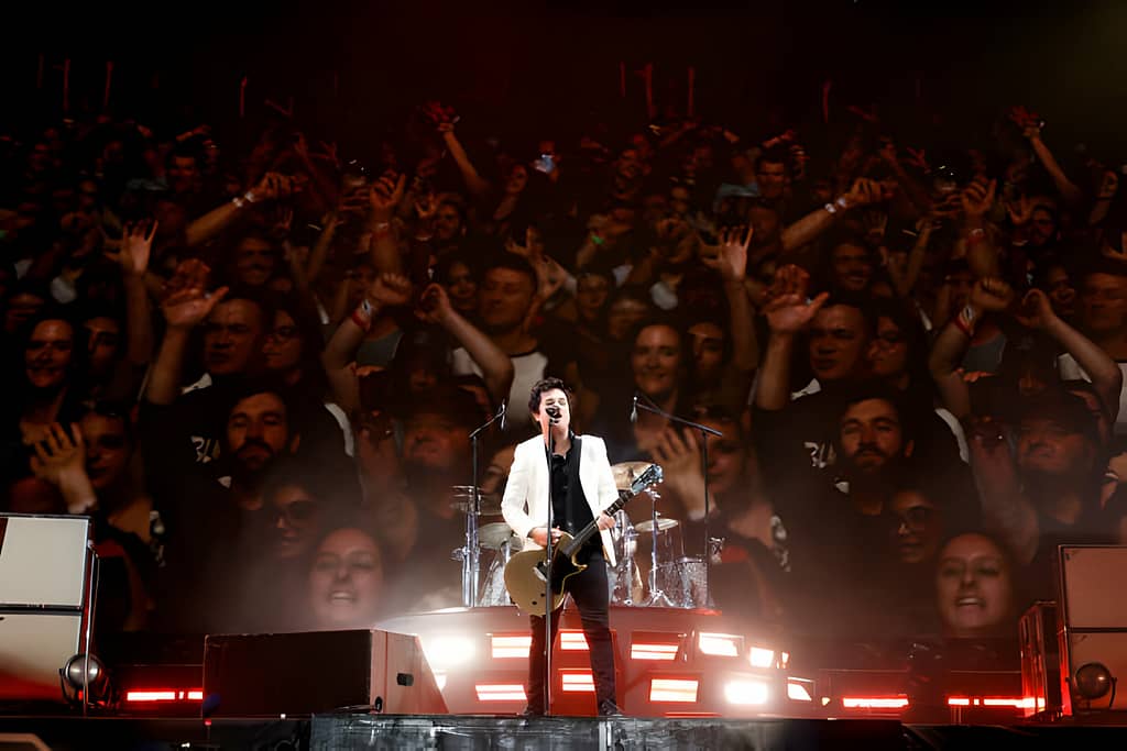 The Hella Mega Tour - New York, NY
NEW YORK, NEW YORK - AUGUST 04: Billie Joe Armstrong of Green Day performs during The Hella Mega Tour at Citi Field on August 04, 2021 in New York City. (Photo by Jamie McCarthy/Getty Images)